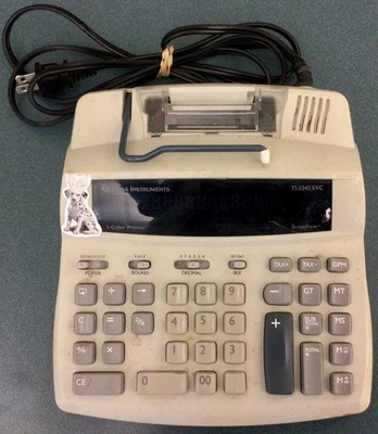 Texas Instruments TI-5045 SVC 2 color printer electronic calculator,SuperView - Image 1 of 3