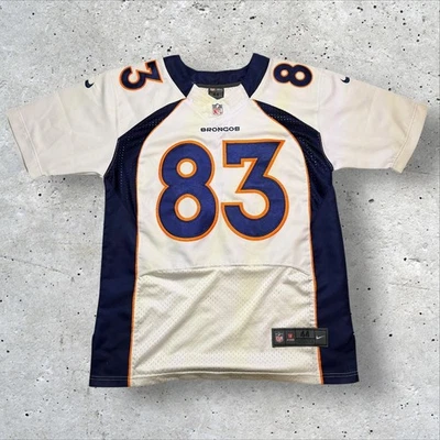Camiseta deportiva cosida Nike On Field de los Denver Broncos Wes Welker #83 talla 44 blanca visitante Foto 1 de 4