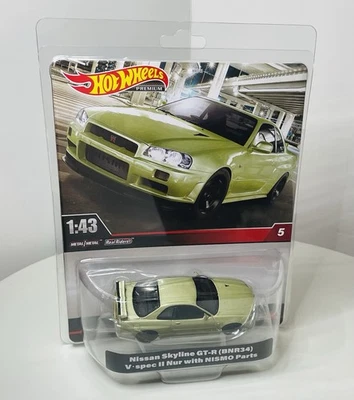 Hot Wheels Premium 2024 Nissan Skyline GT-R BNR 34 escala 1:43 - Imagem 1 de 4