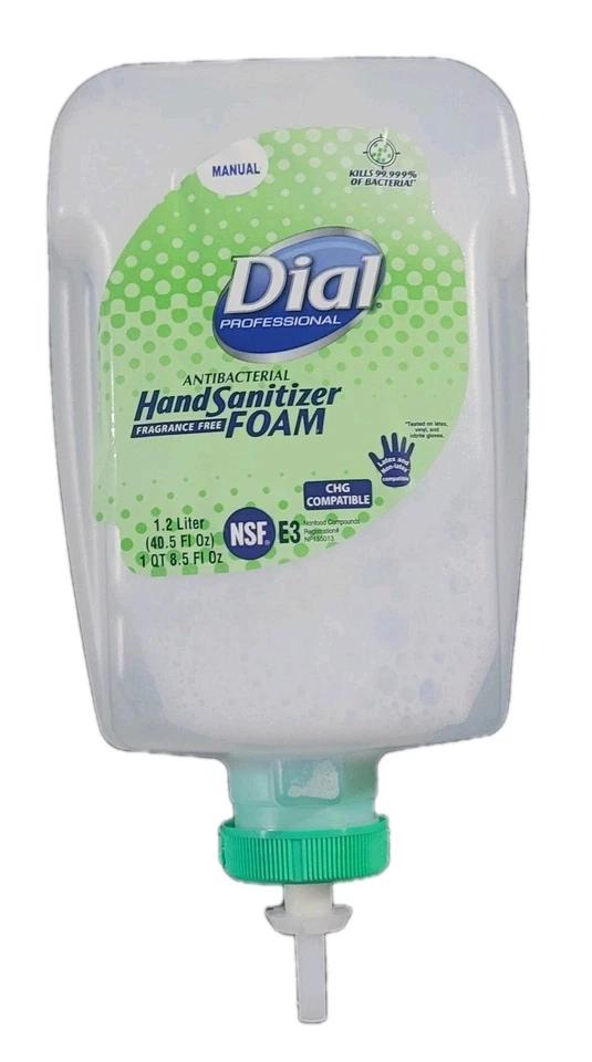 Dial Professional, 1.2L Foam Hand Sanitizer - Fragrance-Free (3pk) New - Image 1 of 2