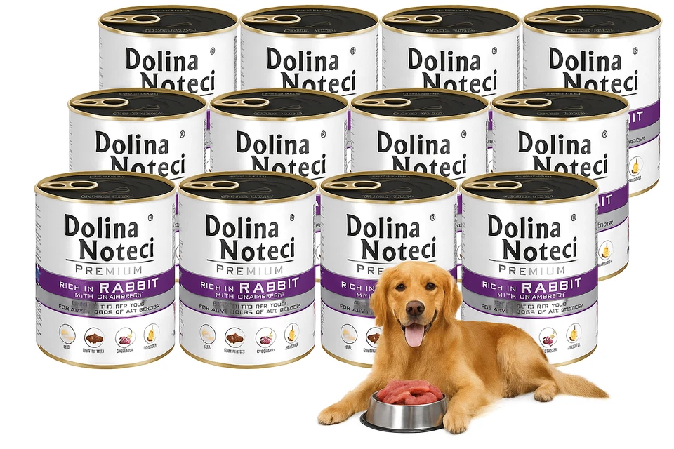 DOLINA NOTECI Premium 12x800 g Nassfutter Kaninchen mit Moosbeere adulte Hunde - Bild 1 von 1
