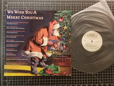 WE WISH YOU A MERRY CHRISTMAS LP 1978 VG+/VG+ BLACK SANTA Stevie Wonder JACKSONS - Image 1 of 4