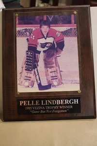 Pelle Lindbergh Period 8 x 10 photo on wood plaque Philadelphia Flyers - Bild 1 von 6