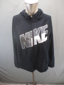 NIKE DRI-FIT Size XL Boys Black Full Zip Stand Collar Pocket Athletic Jacket 417 - Picture 1 of 10