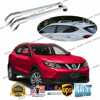 Portaequipajes travesaños de techo plateado adecuado para Nissan Rogue Sport 2016-2019 Foto 1 de 4