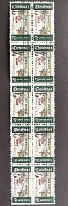 US 1969 Sc# 1384a New Haven precancel block of 10 MNH OG Christmas Norway Maine - Picture 1 of 2