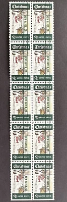 US 1969 Sc# 1384a New Haven precancel block of 10 MNH OG Christmas Norway Maine - Image 1 of 2