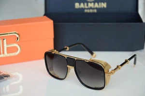 BALMAIN Black Gold Sunglases Eyewear BPS-104D O.R. Bone Unisex Limited Edition - Picture 1 of 8