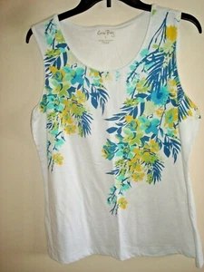 Ladies Knit Top Floral Size Large Coral Bay - Picture 1 of 2