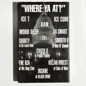2Pac RZA Ice-T Dr. Dre Where Ya At? Cassette Single Hip Hop Gangsta Thug Rap OOP - Picture 1 of 2