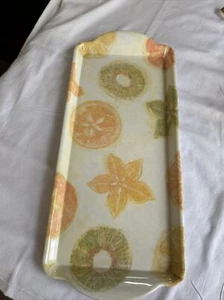 Serving Tray Zac Designs Small Fruit Spring Colorful Hard Plastic Picnic - Picture 1 of 8