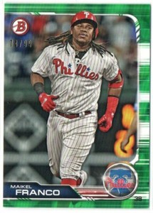 Maikel Franco 2019 Bowman Green Parallel #'d/99 Card #47