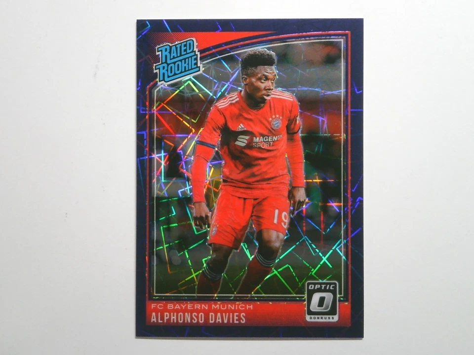 2018-19 Panini Donruss Optic Purple Velocity /125 #176 Alphonso Davies RC Bayern - Image 1 of 1