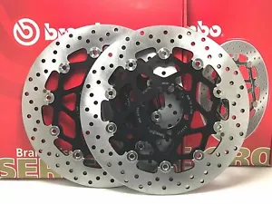 DUCATI MONSTER 620 IE 2005 2006 COPPIA DISCHI FRENO ANTERIORE BREMBO SERIE ORO - Picture 1 of 1