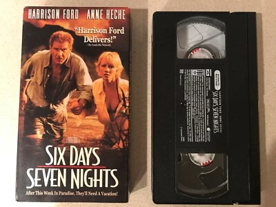 Six Days, Seven Nights (VHS, 1999) Harrison Ford, Anne Heche Foto 1 de 3