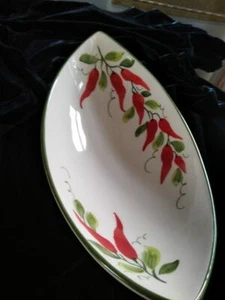 *Bassano* Cuenco de cerámica pintado a mano cuenco auxiliar diseño Peperoncino 35x9H - Imagen 1 de 4