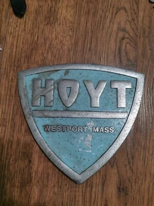 Vintage HOYT Company Logo Metal Wall Plaque Sign Westport Massachusetts - Picture 1 of 7