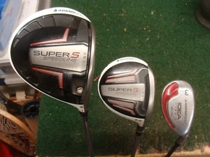 Adams wood set 1-3-3h Regular Flex Graphite no cvrs - Speedline Super S & Idea - Picture 1 of 24