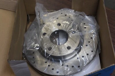 MAX 44767 Premium XD Cross Drilled Front Rotors CNZ0865 Nissan Sentra 2014-2019 - Image 1 of 4