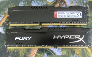 Kingston HyperX Fury 16 GB (2x8 GB) 2Rx8 PC3-14900 HX318C10FBK2 memoria RAM de escritorio - Imagen 1 de 2