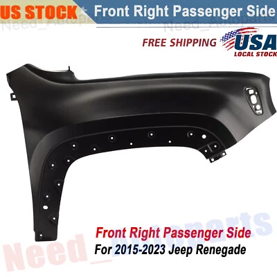 New Front Passenger Side Fender Direct Replacement Fits 2015-2022 Jeep Renegade - Imagem 1 de 4