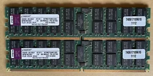 2x KINGSTON KTM2759K2/8G PC2-5300 DR2 667 4GB ECC REG FOR SERVER - Picture 1 of 1