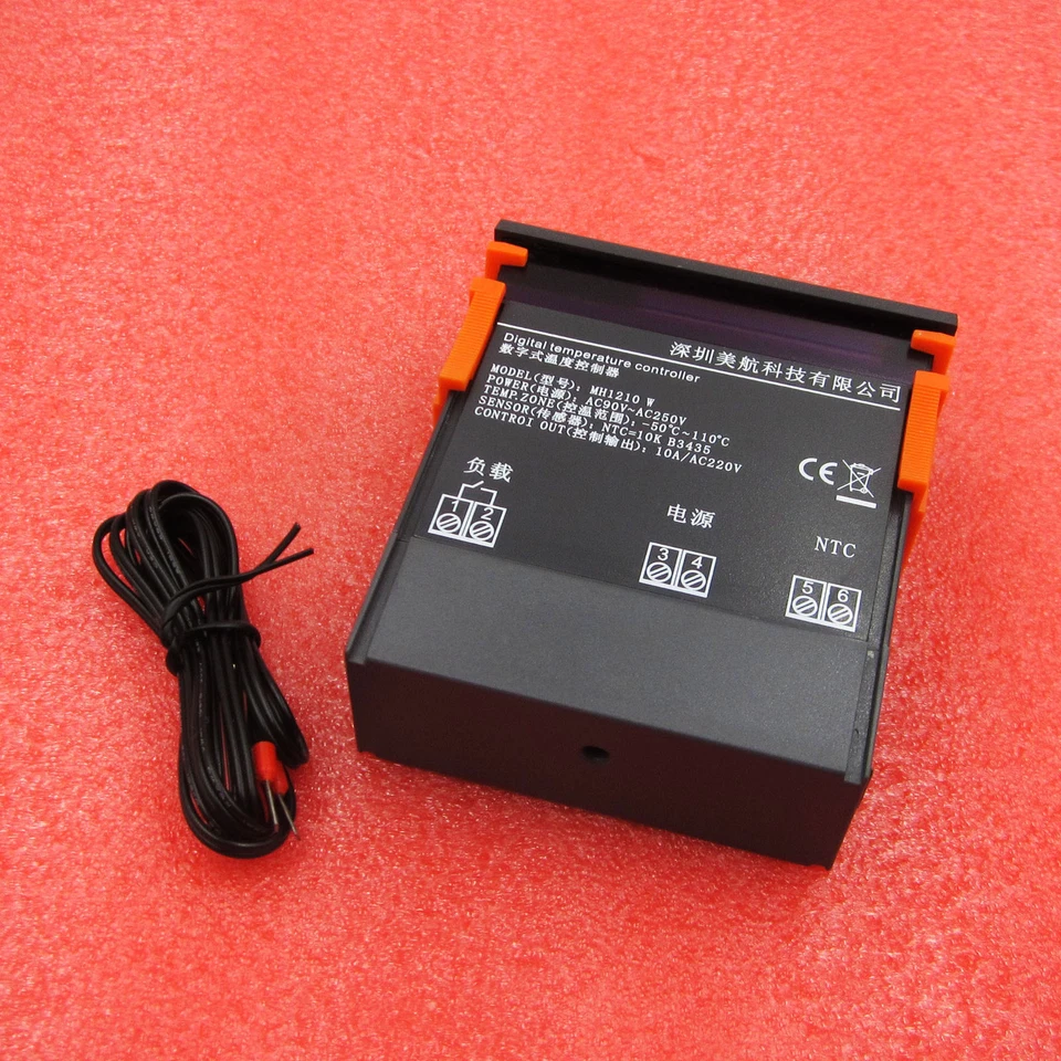 100-220V Digital All-Purpose Temperature Controller Thermostat w/Sensor 90~250V - Image 1 of 1
