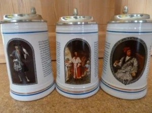 Bierkrüge 3x  Giesler Brauerei Jahrganghumpen  1994,95,96  mit Zinndeckel  - Bild 1 von 12