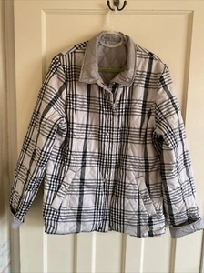 Junge Danmark Grey Check Reversible Quilted Lightly Padded Jacket Size 14 - Picture 1 of 7