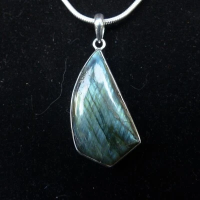 Anhänger, Silber 925 mit Labradorit aus Madagaskar - Bild 1 von 2