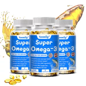 Omega 3 Fish Oil 5500 mg - 30 To 120 Capsules - High Strength EPA & DHA - Picture 1 of 11