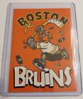 1994 Muppets Take The Ice Fozzie Bear Card Boston Bruins #28 Sleeve & Top Loader