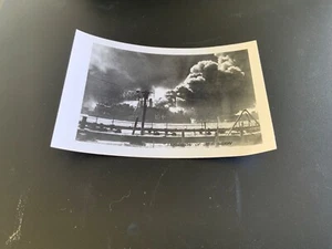 Explosion of U.S.S. Shaw ~ Pearl Harbor - Vintage Glossy Real Photograph - Picture 1 of 2