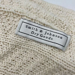Coperta Smith & Johnson Dry Goods Throw bianco sporco panna morbida decorazione soggiorno - Foto 1 di 16