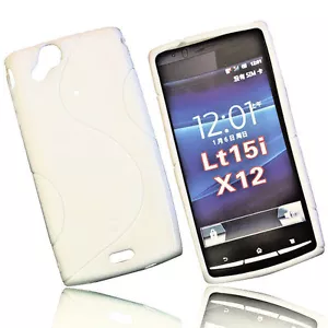 S-Rubber Silikon TPU Handy Hülle Cover Cas in Weiß für Sony Ericsson Arc - Arc S - Bild 1 von 11
