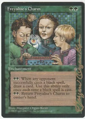 Ice Age  MTG  Freyalise's Charm  Signed by  Margarest Organ - Kean - Image 1 of 2