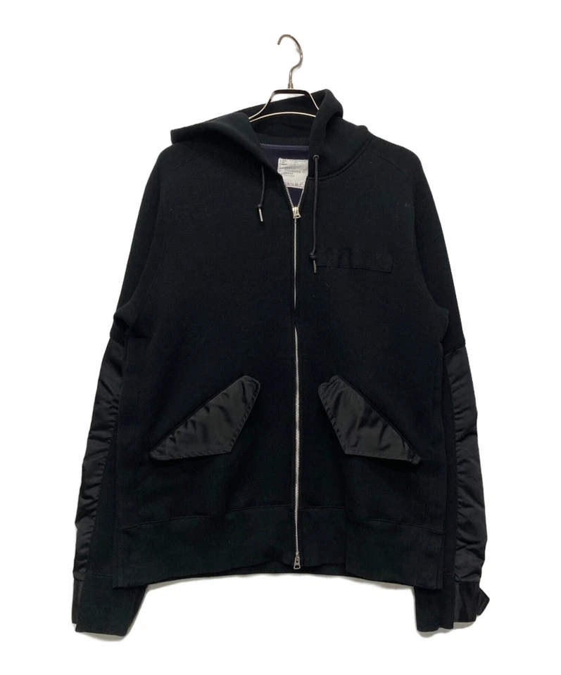 sacai/Nylon Twill Mix Sponge Sweat Blouson Black Size: 4 - Image 1 of 4