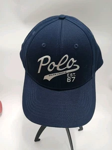 Polo Ralph Lauren EST.67 baseball hat adjustable SnapBack blue W/white Logo. New - Picture 1 of 4