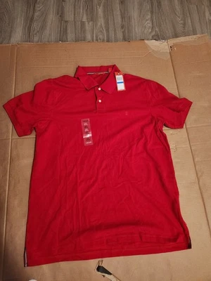 Nova Camisa Polo Masculina de Golfe IZOD Tamanho XL Manga Curta Vermelha ~ Nova Com Etiqueta $40 - Imagem 1 de 4