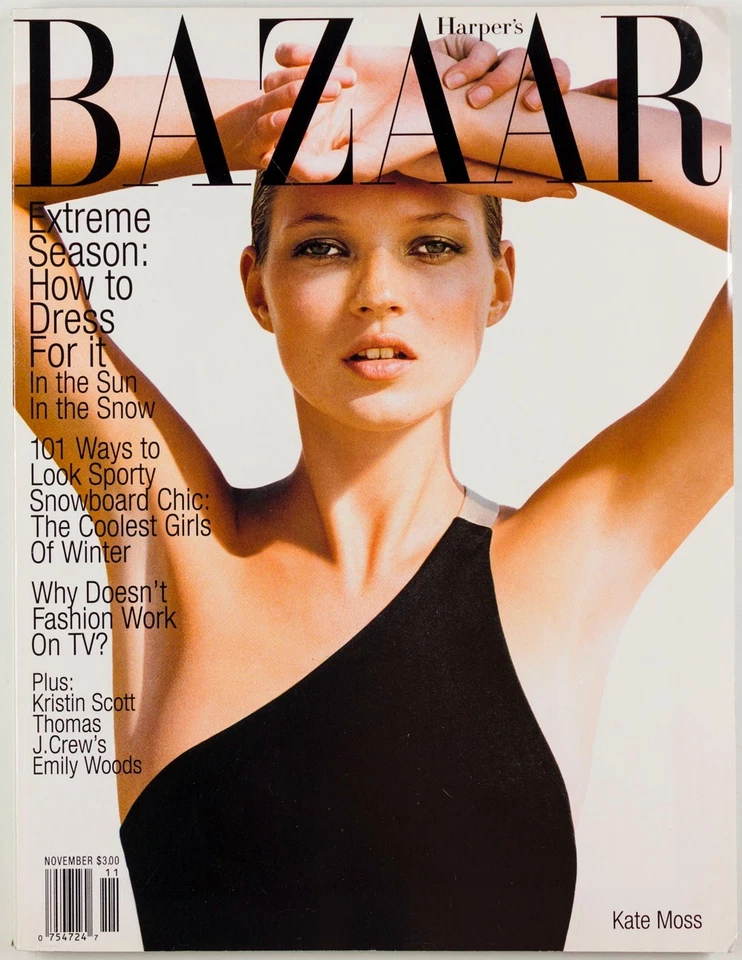 KATE MOSS Linda Evangelista KRISTIN SCOTT THOMAS Harpers Bazaar US November 1996 - Imagem 1 de 1