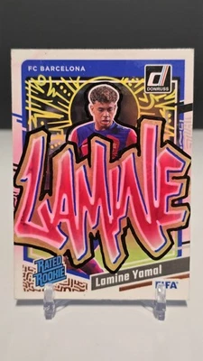 Tarjeta artística 1/1 Ian McKesson LAMINE YAMAL 2023 Donruss clasificación novato fútbol RC Q0902 Foto 1 de 2