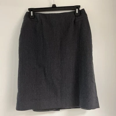 Falda Caslon Talla 8 Forrada Gris Mezcla Lana Foto 1 de 4