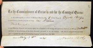 1862 OYSTER BAY LONG ISLAND NY MANUSKRIPT HICKSVILLE SCHNAPSLADEN MOSES BEHR - Bild 1 von 2