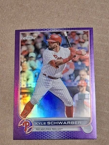 2022 KYLE SCHWARBER TOPPS CHROME PURPLE BASEBALL CARD #USC121 PHILLIES CUBS NATS - Picture 1 of 2