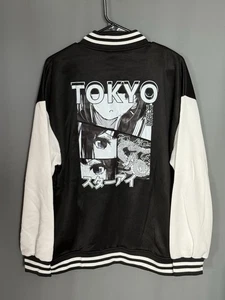 Markenlose Anime Bomberjacke XL Letterman Varsity Streetwear Freizeit - Bild 1 von 10