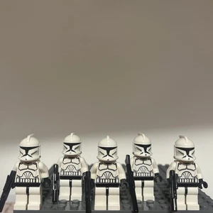 LEGO Star Wars Clone Wars Clone Trooper Minifigure sw0201 Lot of 5 - 1F - Picture 1 of 6