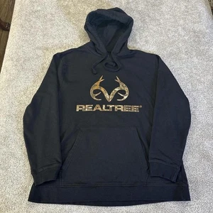RealTree Black Camo Hoodie XL Pullover Sweatshirt Outdoor Hunting Gear - Picture 1 of 6
