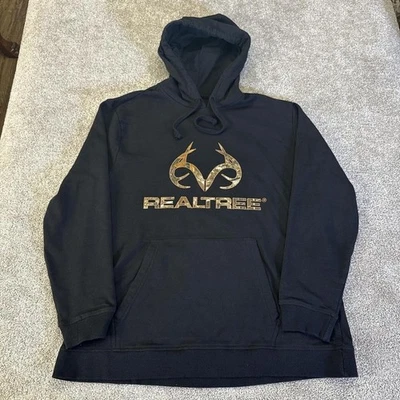 RealTree Black Camo Hoodie XL Pullover Sweatshirt Outdoor Hunting Gear - Image 1 of 4