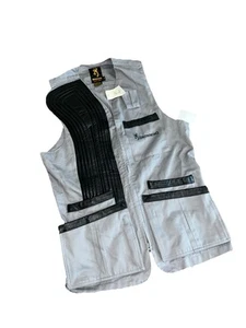 VTG React Browning Padded Shoulder Hunting Shooting Vest Gray Size Medium M - Picture 1 of 5