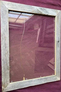 Rustic Primitive Handmade Wood Frame Unfinished w Knot Has Glass Panel, No Back - Picture 1 of 10